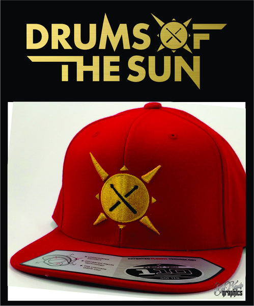 Drums of the Sun DRUM Flatbill Snapback 3D PUFF and flat embroidery