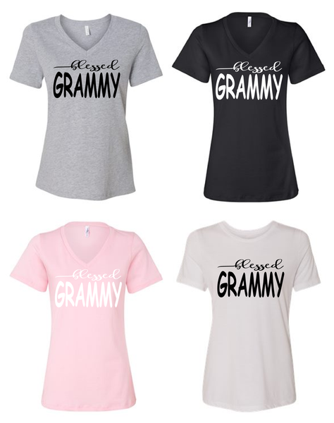 Blessed Grammy/mom shirts/gift for mom/mothers day gift/mom tees/mom t-shirt/mom tops