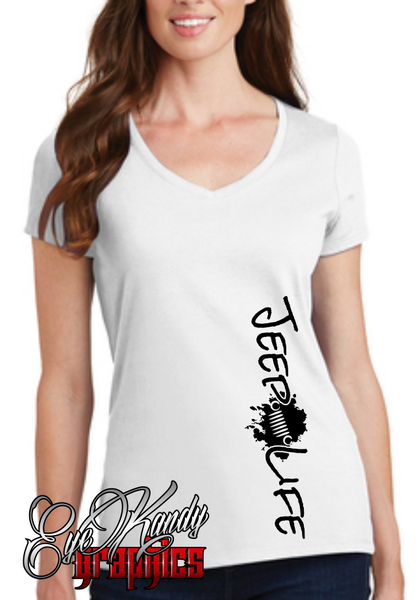 Jeep Life Women's V-NECK  - choose the color combination that suits YOU!