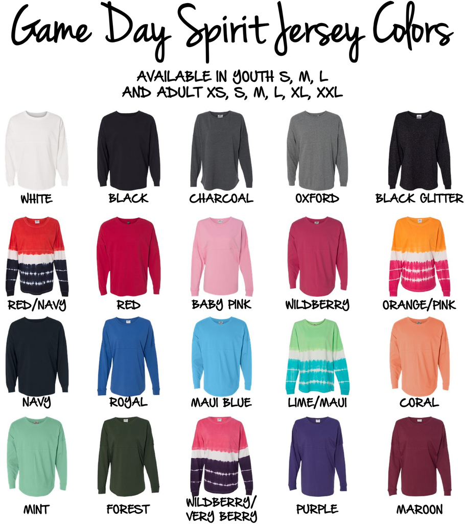Personalized Spirit Jersey-Available in Your Choice of Font, Colors, and  Personalization/Monogramming