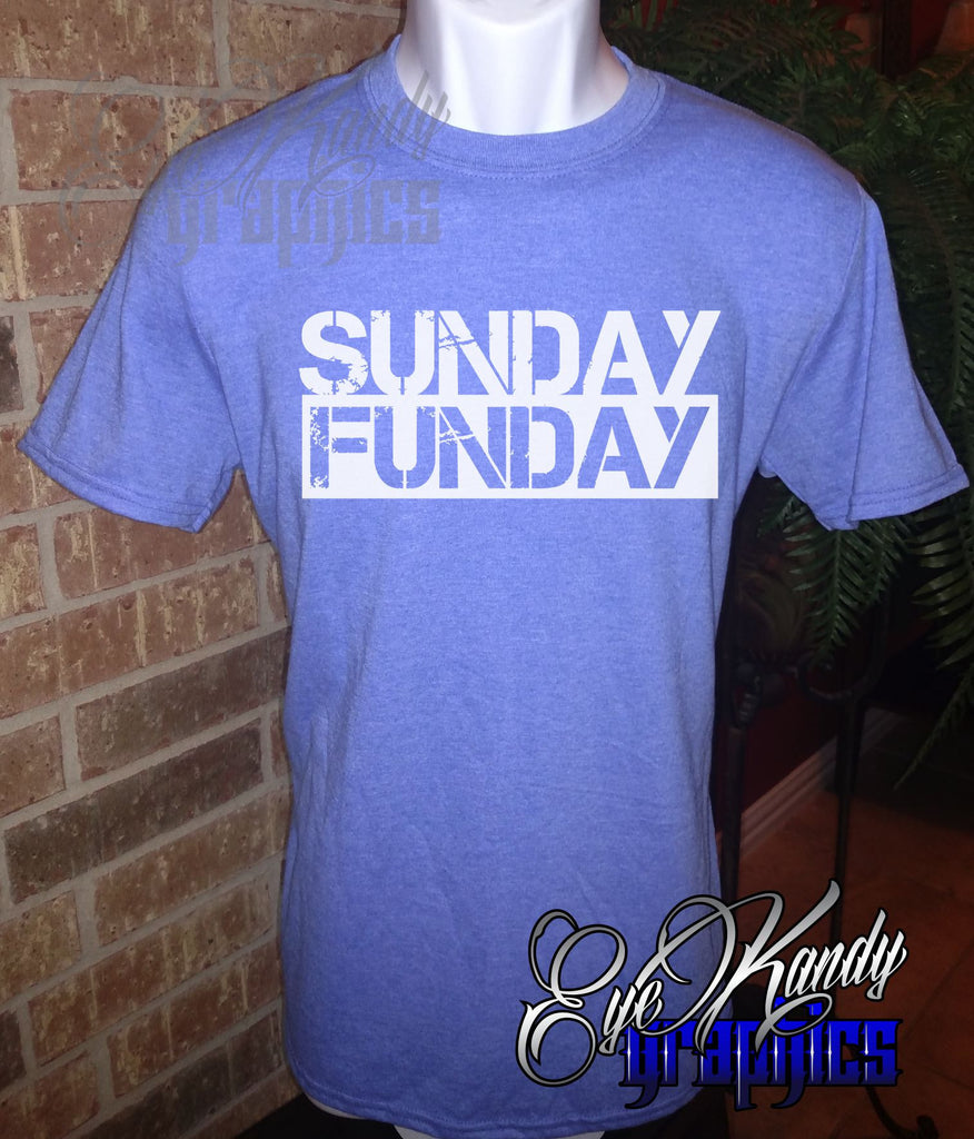 Sunday Funday Shirt with Distressed Print
