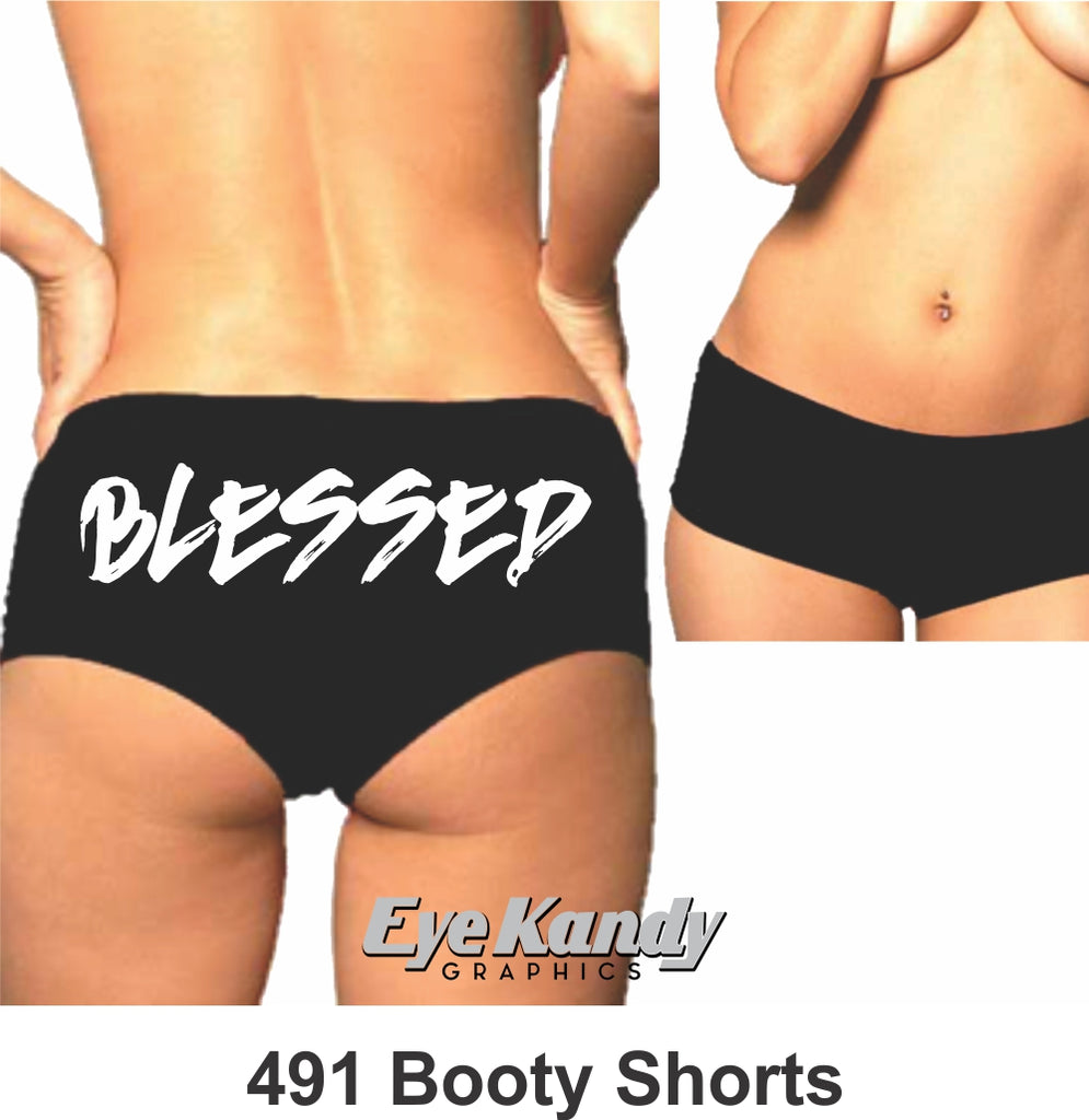 Trance Jesus BLESSED Booty Shorts BC491