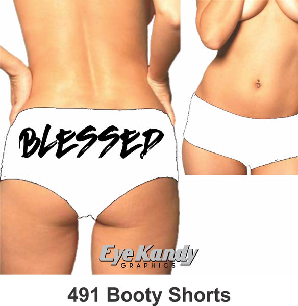 Trance Jesus BLESSED Booty Shorts BC491