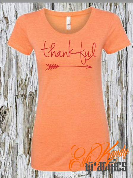 Cute Fall Shirts for Women - Thankful - Womens Shirts for Fall - Vinyl Shirts