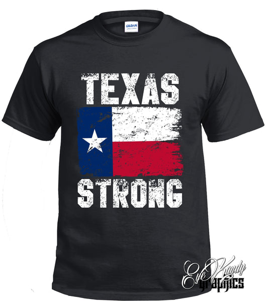 Texas Strong Distressed TX Flag Tee - Recovery Fundraiser